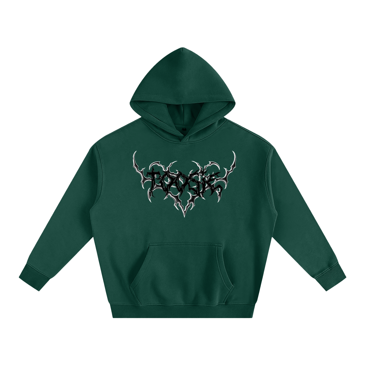 Cyber Black Heart Oversize Hoodie