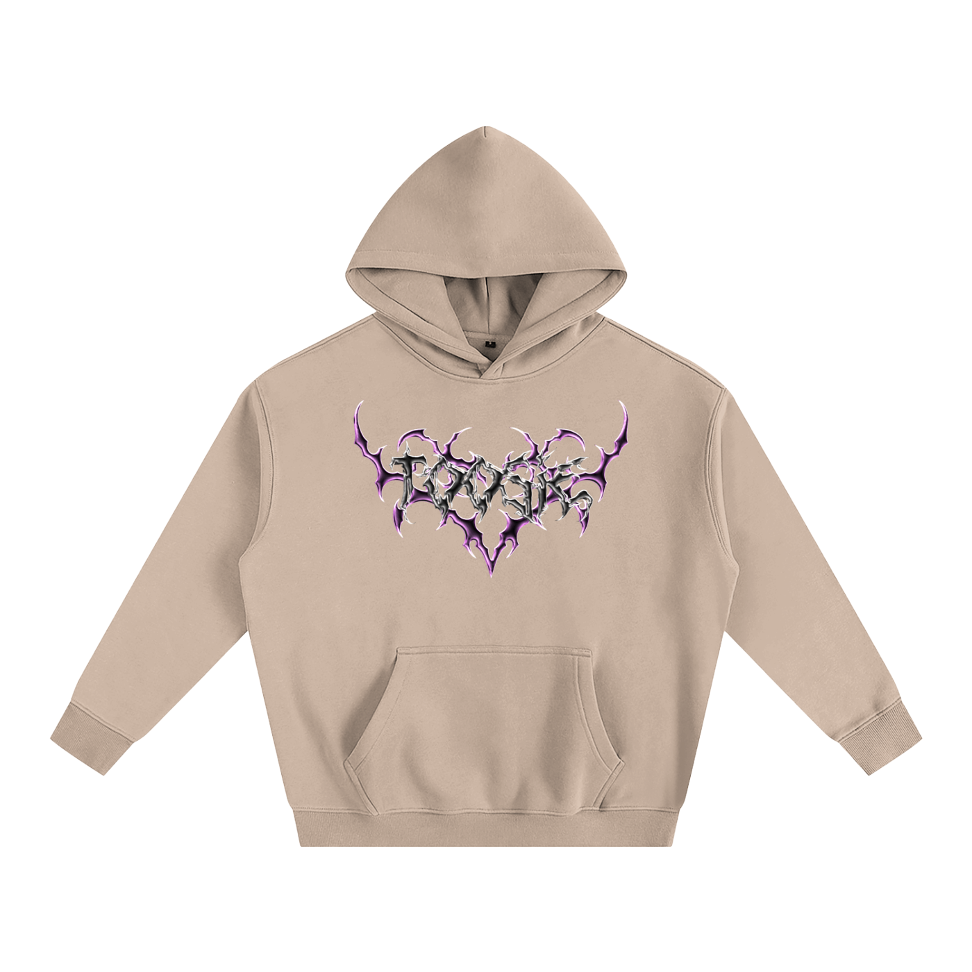 Cyber Pink Heart Oversize Hoodie