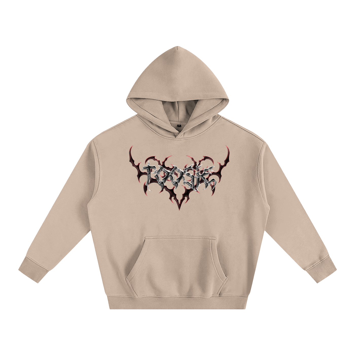 Cyber Red Heart Oversize Hoodie