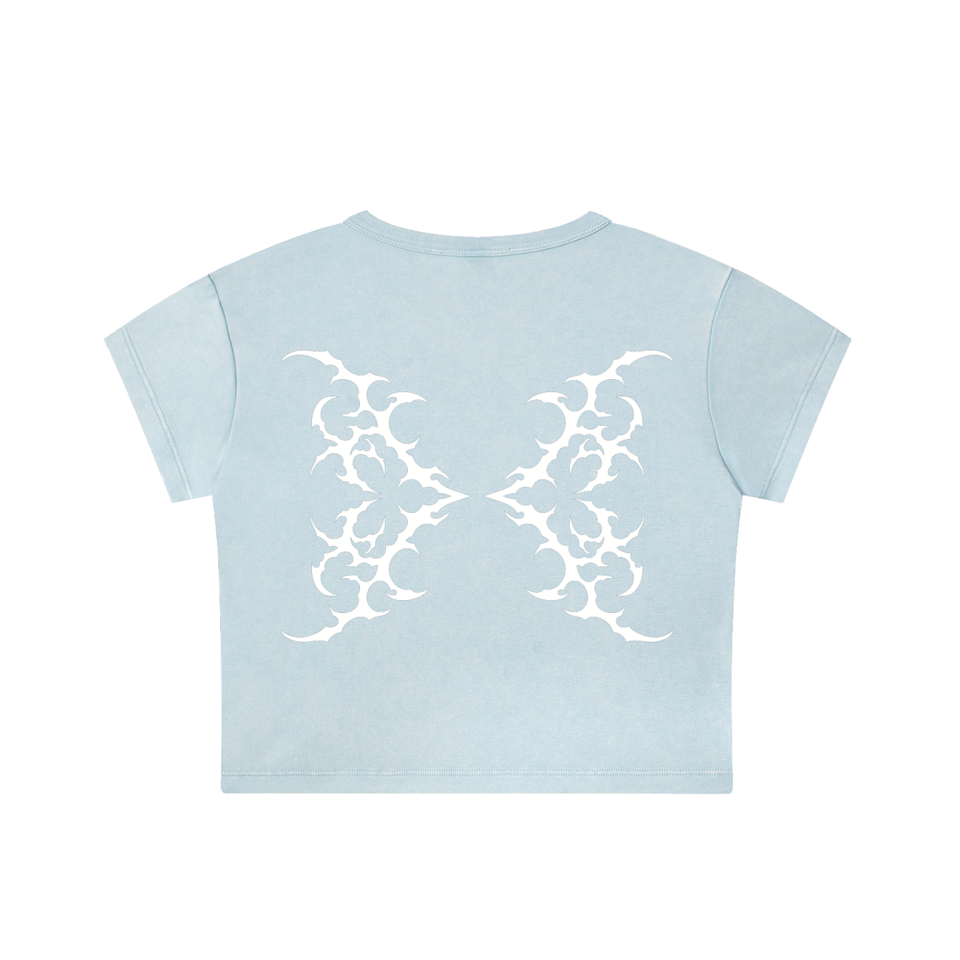 Cyber Wings Snow Washed Crop Top