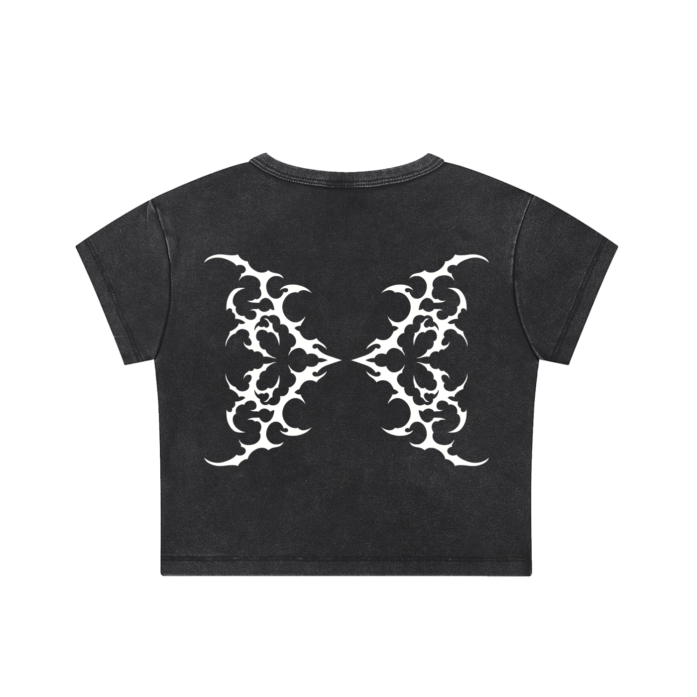 Cyber Wings Snow Washed Crop Top