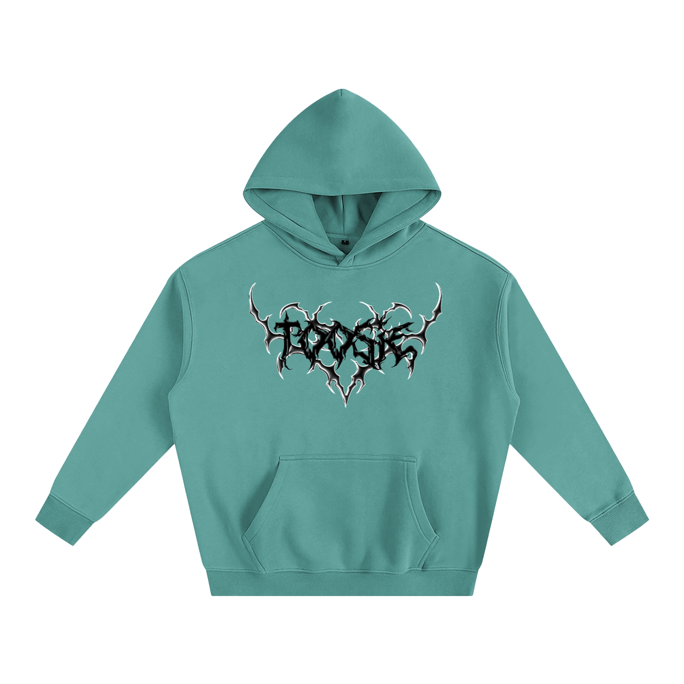Cyber Black Heart Oversize Hoodie