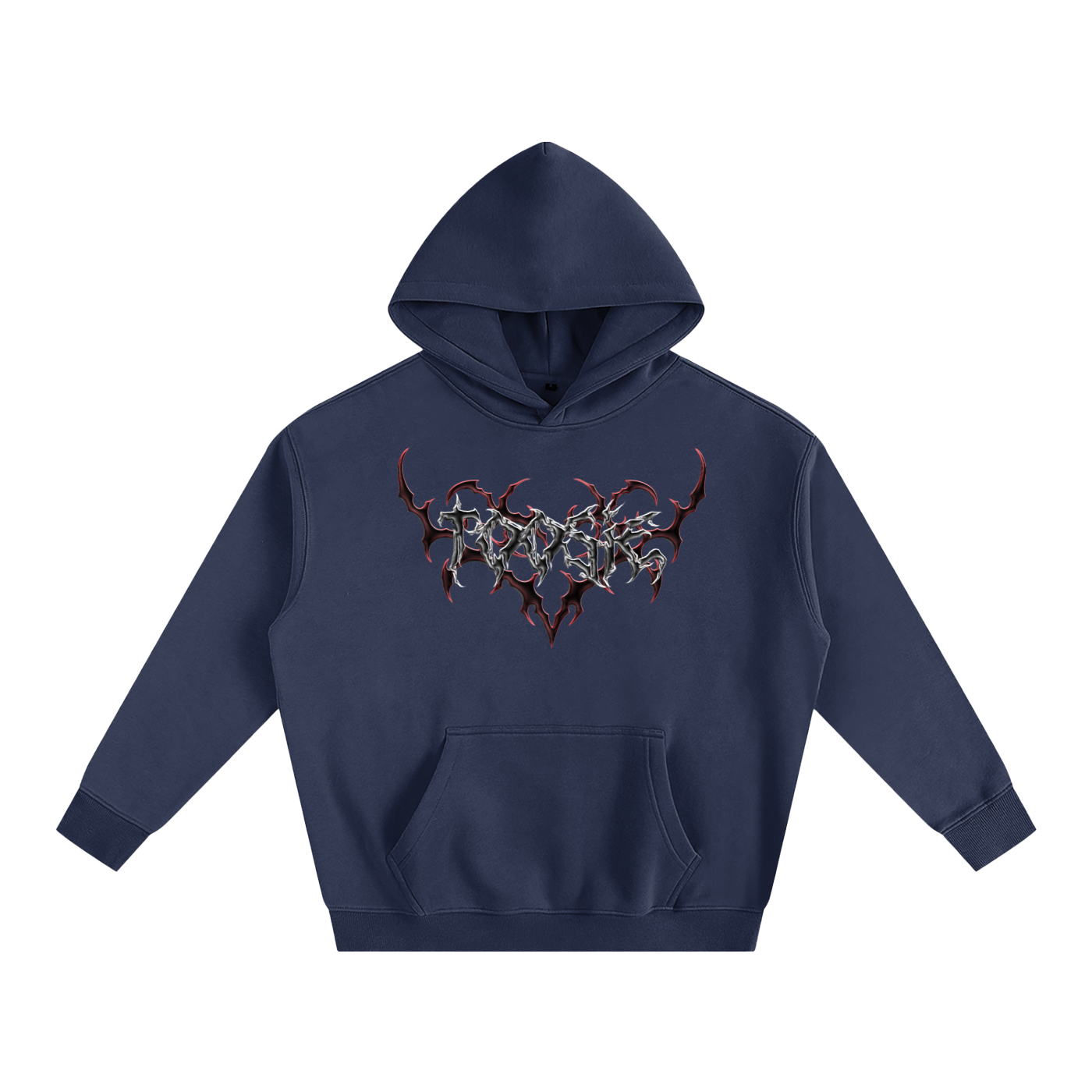 Cyber Red Heart Oversize Hoodie