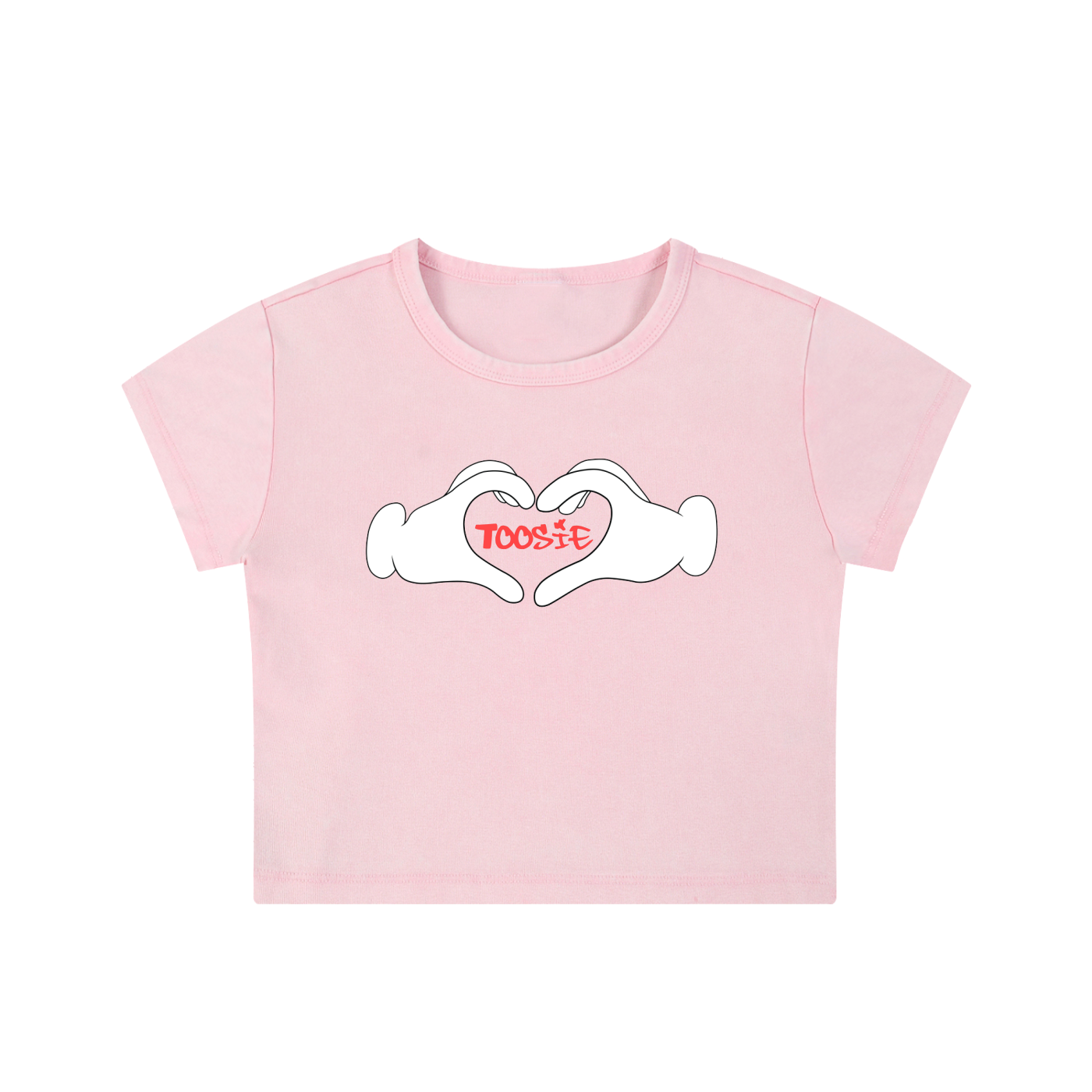 Love You Snow Washed Crop Top