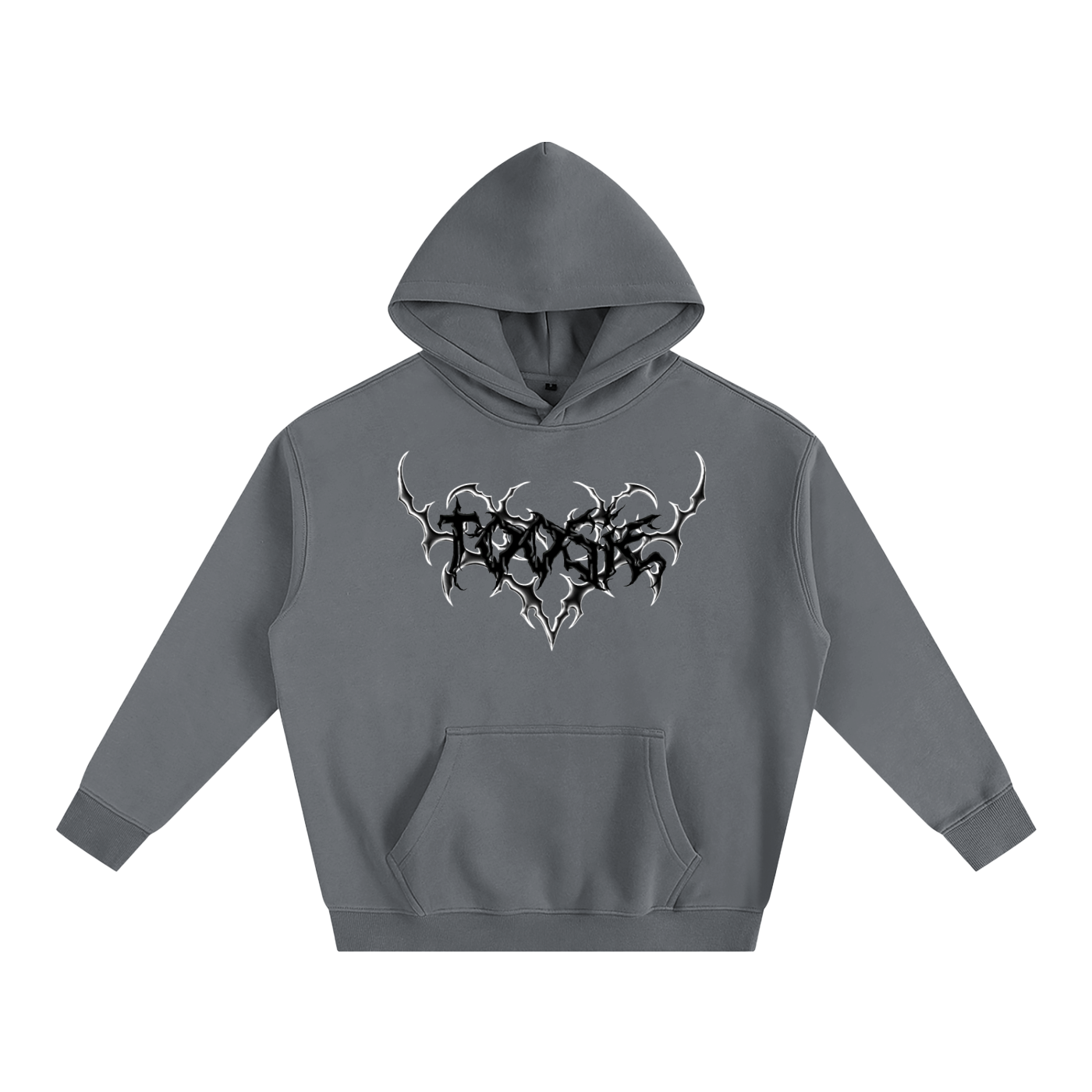 Cyber Black Heart Oversize Hoodie