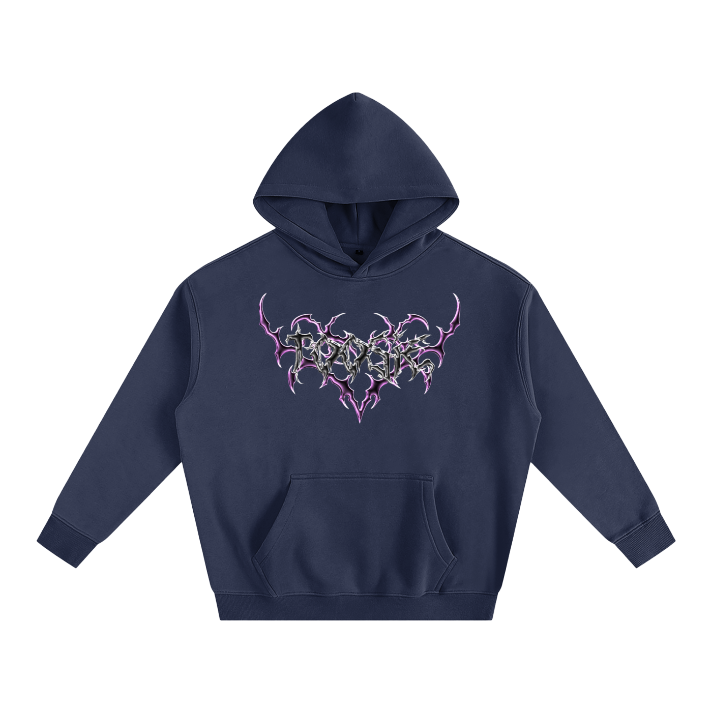 Cyber Pink Heart Oversize Hoodie