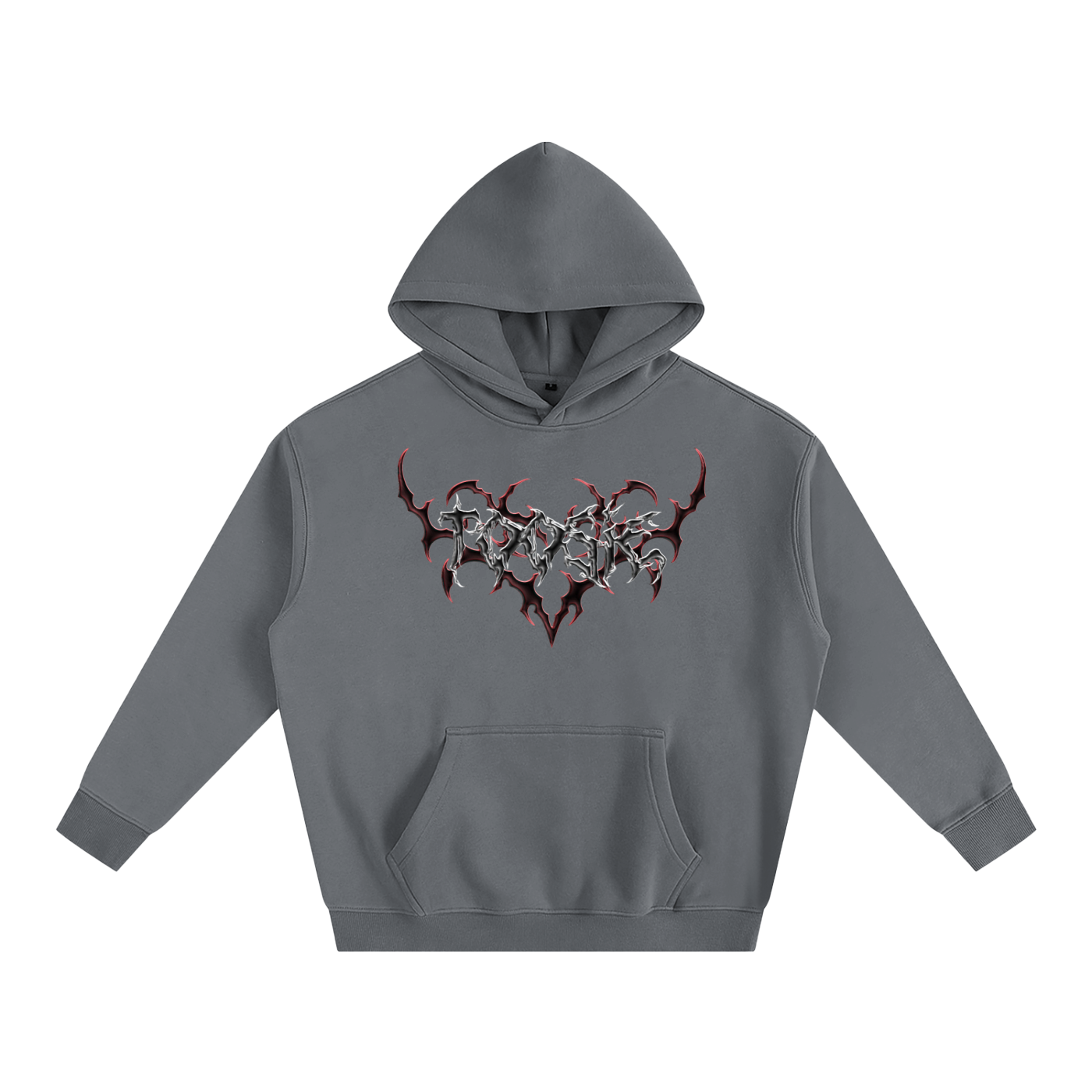 Cyber Red Heart Oversize Hoodie