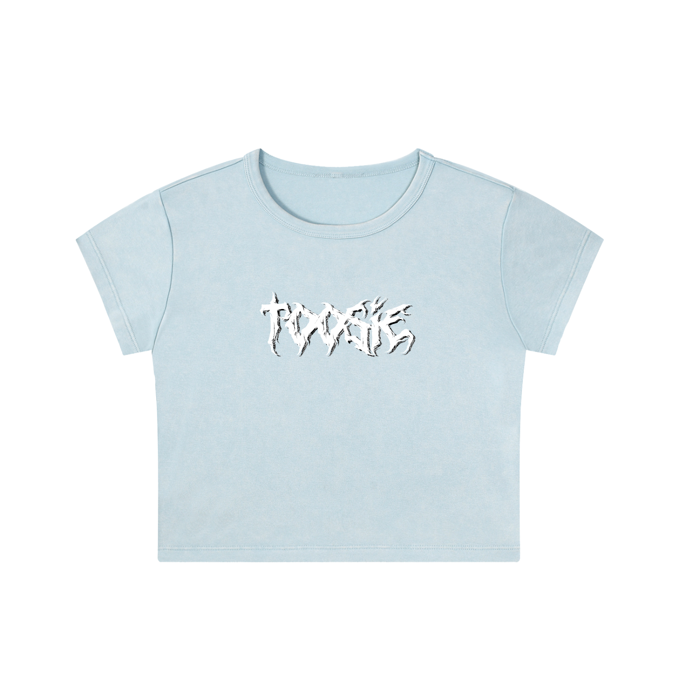 Cyber Wings Snow Washed Crop Top