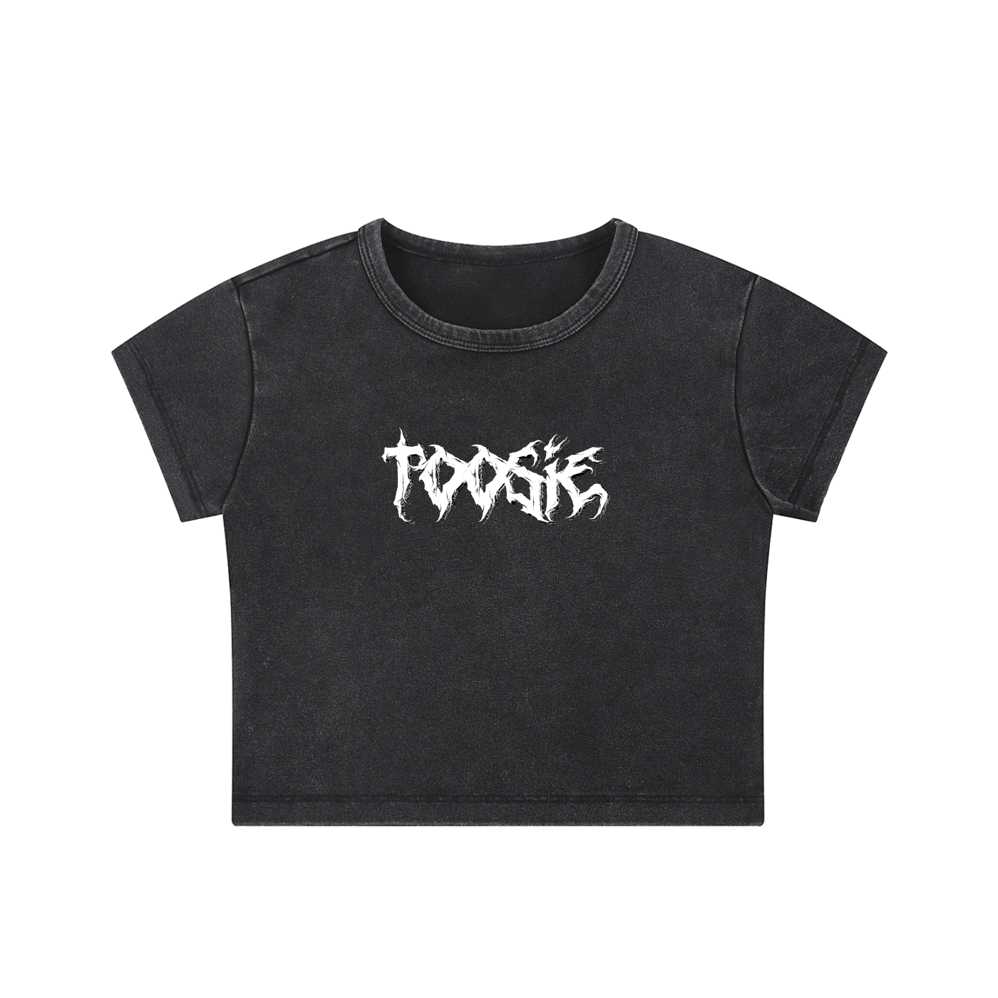 Cyber Wings Snow Washed Crop Top