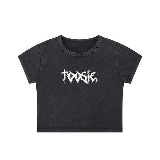 Cyber Wings Snow Washed Crop Top