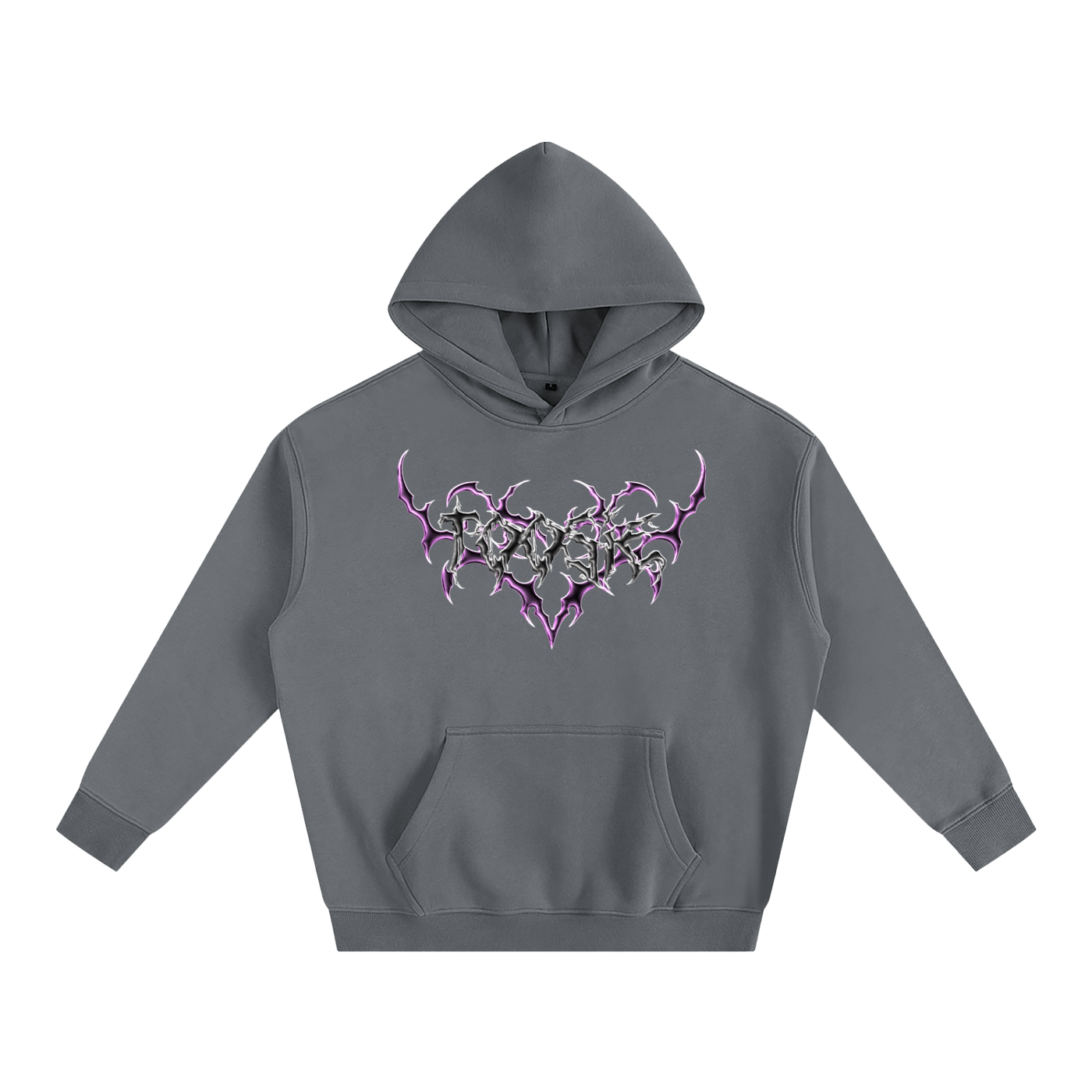 Cyber Pink Heart Oversize Hoodie