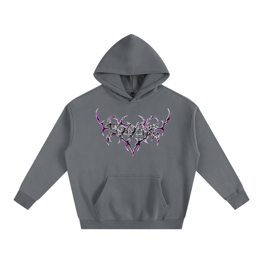 Cyber Pink Heart Oversize Hoodie
