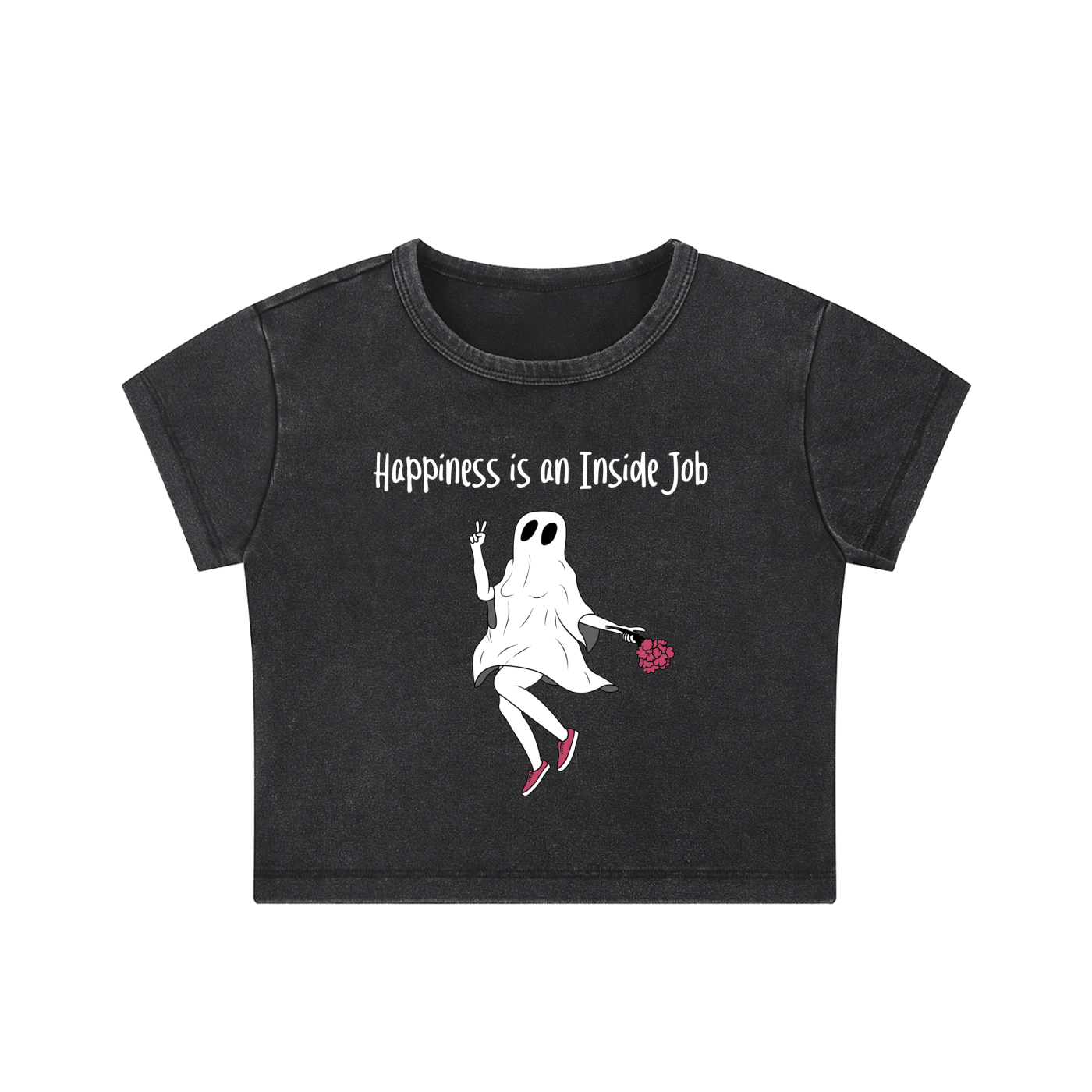 Inside Job Snow Washed Crop Top