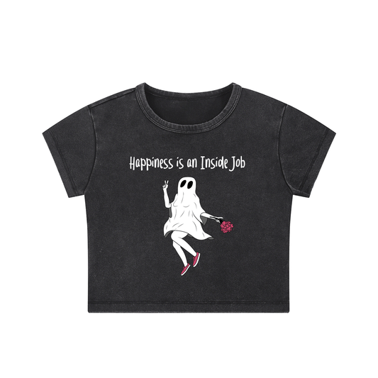 Inside Job Snow Washed Crop Top