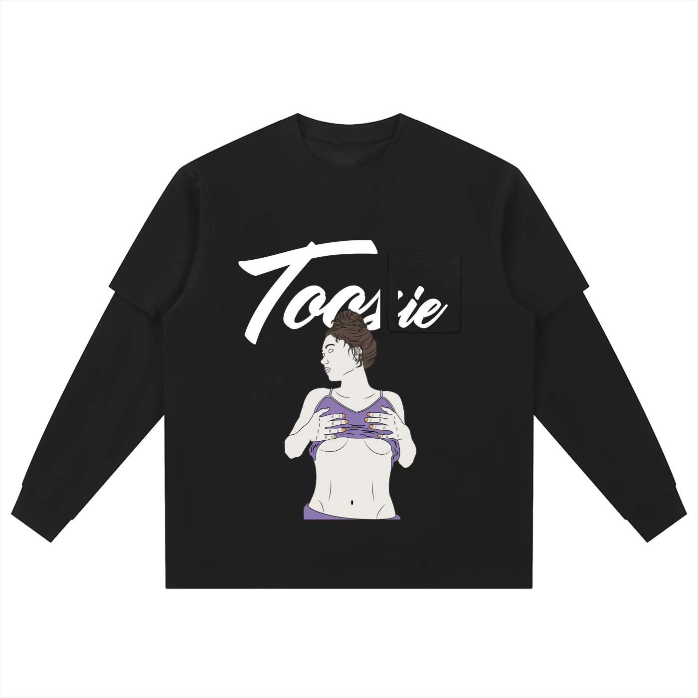 Spring Breakers Layered Long Sleeve Oversized Tee