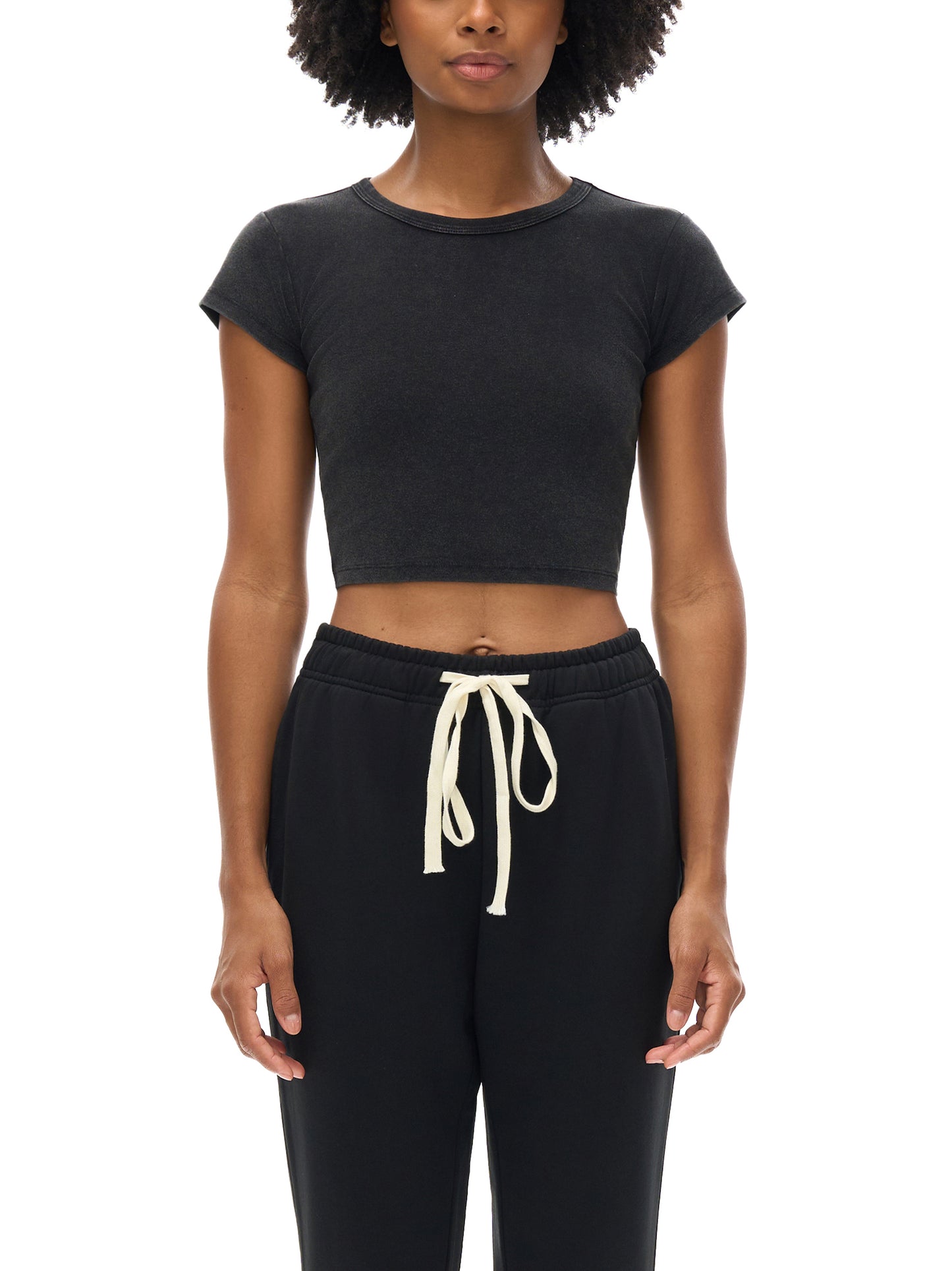 Cyber Wings Snow Washed Crop Top