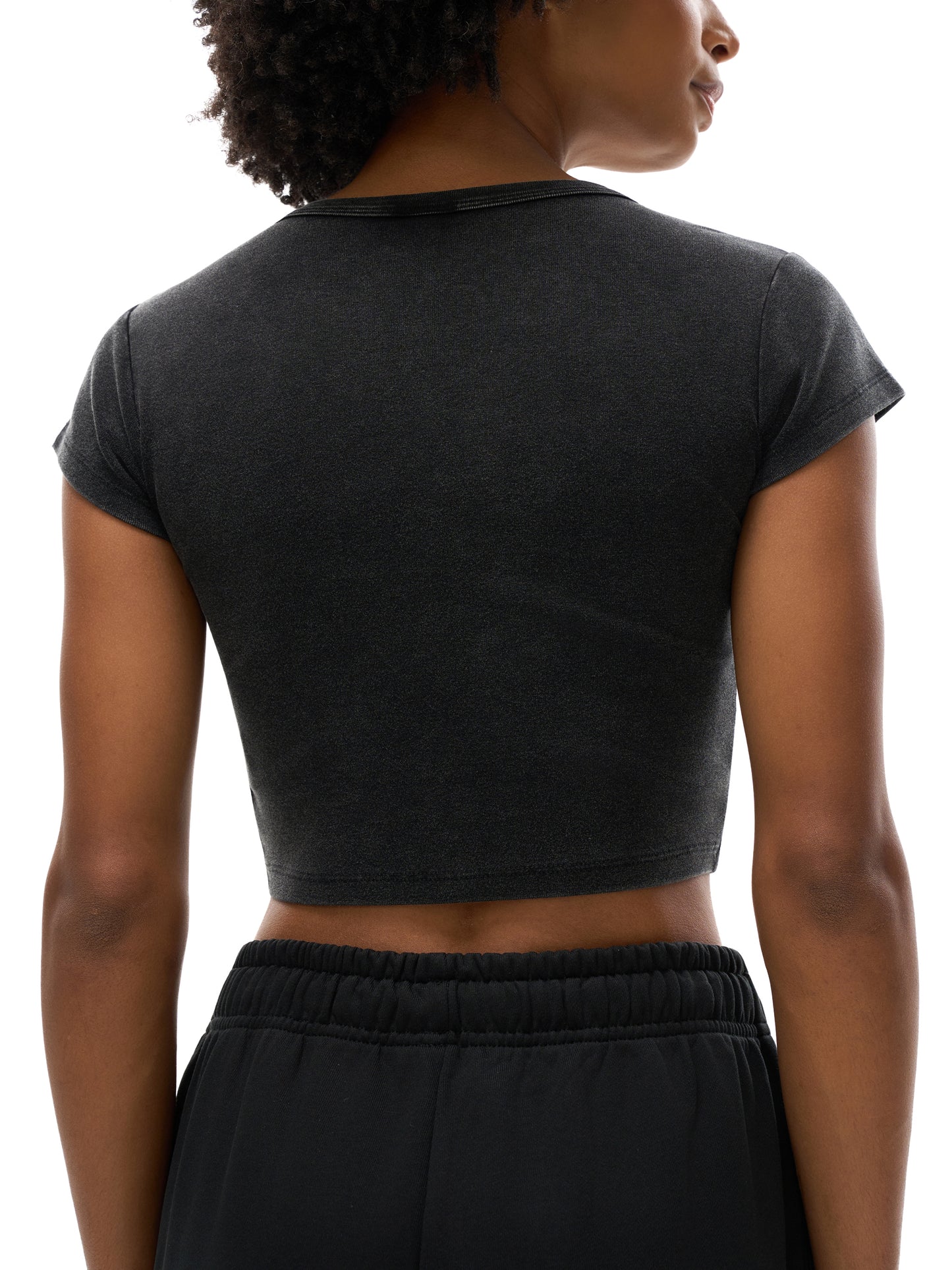 Love You Snow Washed Crop Top